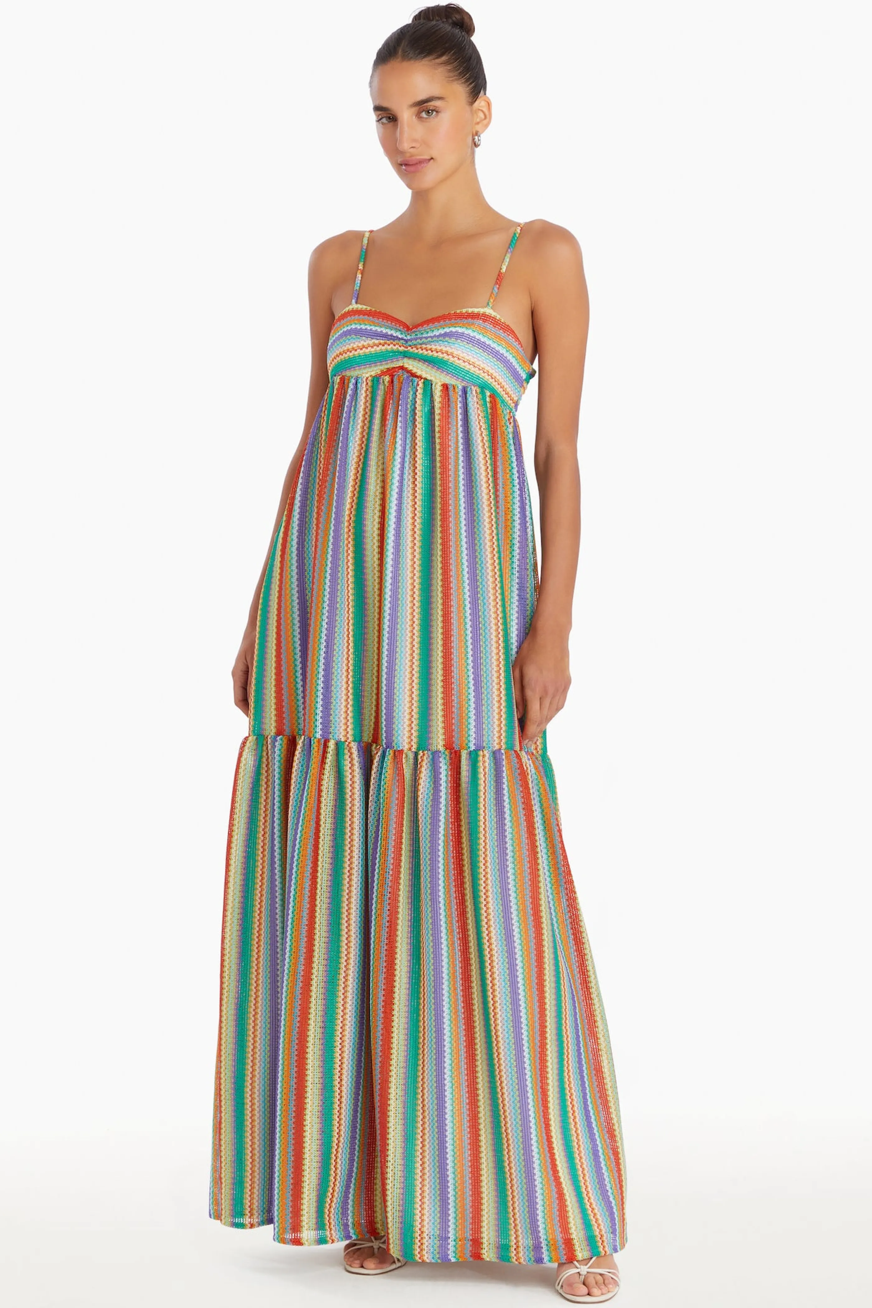 Amanda Uprichard Sima Maxi in Rainbow Stripe