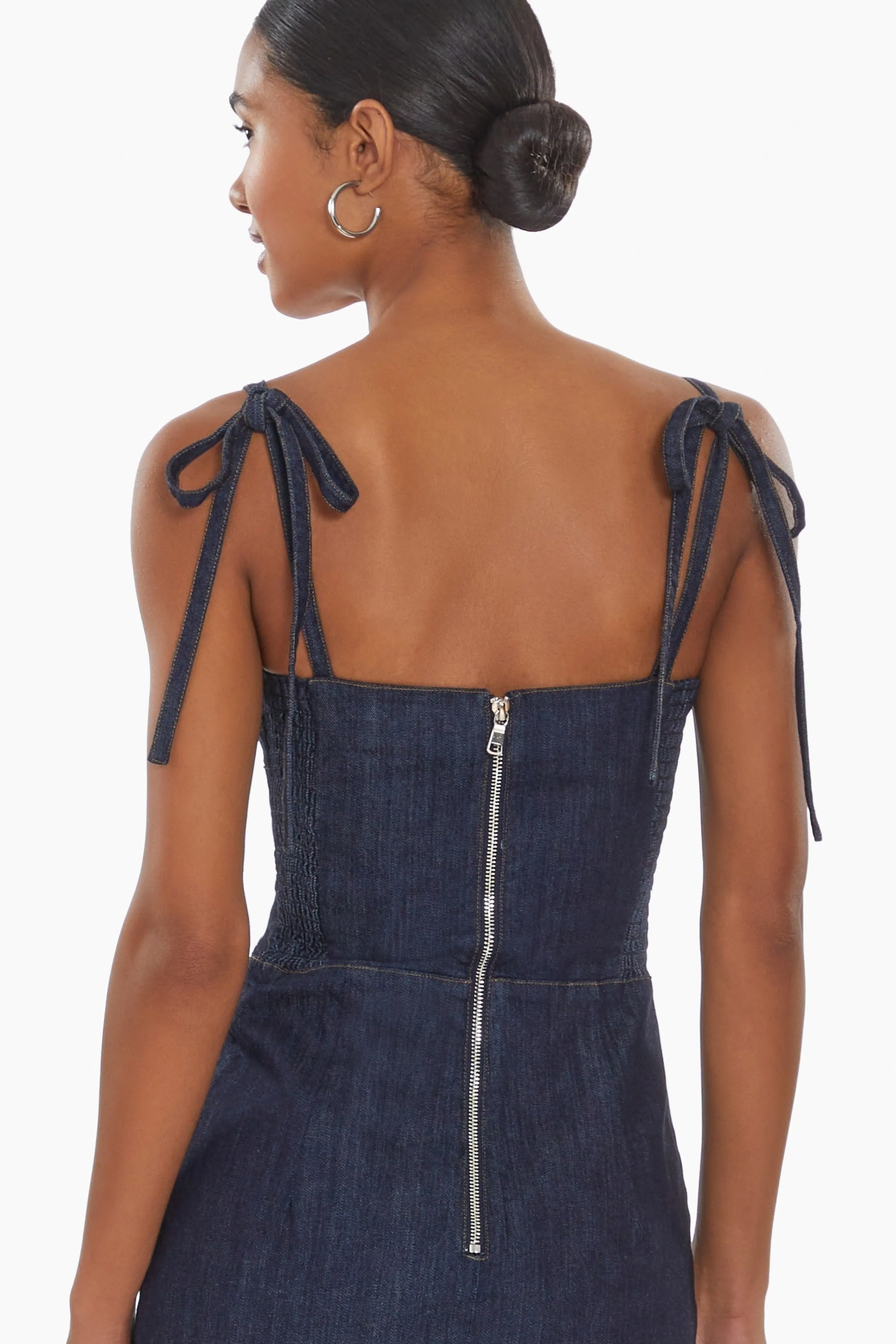 Amanda Uprichard Taylor Denim Skort Romper